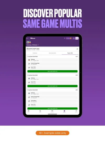 Official TABtouch - Racing & Sports Bet iPad screenshot 9